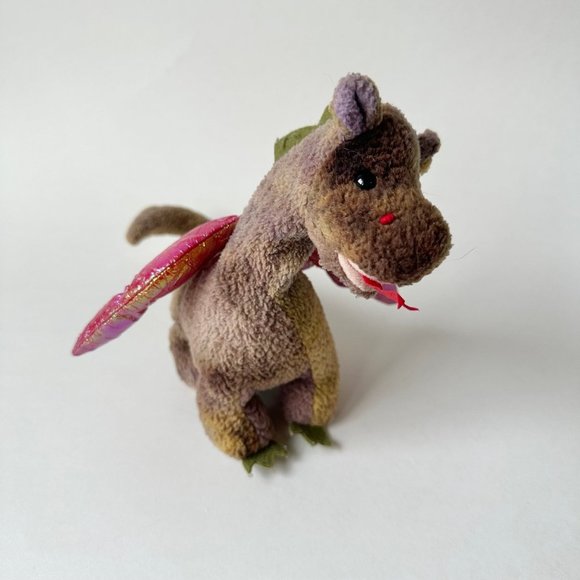 Ty Beanie Babies Other - Scorch TY the Dragon Beanie Baby 7" Stuffed Animal Plush with 1998 Hang Tush Tag